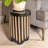 Hand-Carved Wood Side Table-1963096109