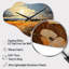 Horloge murale en métal jaune et bleu prairies Whispers Patchwork II - prairies-106025956