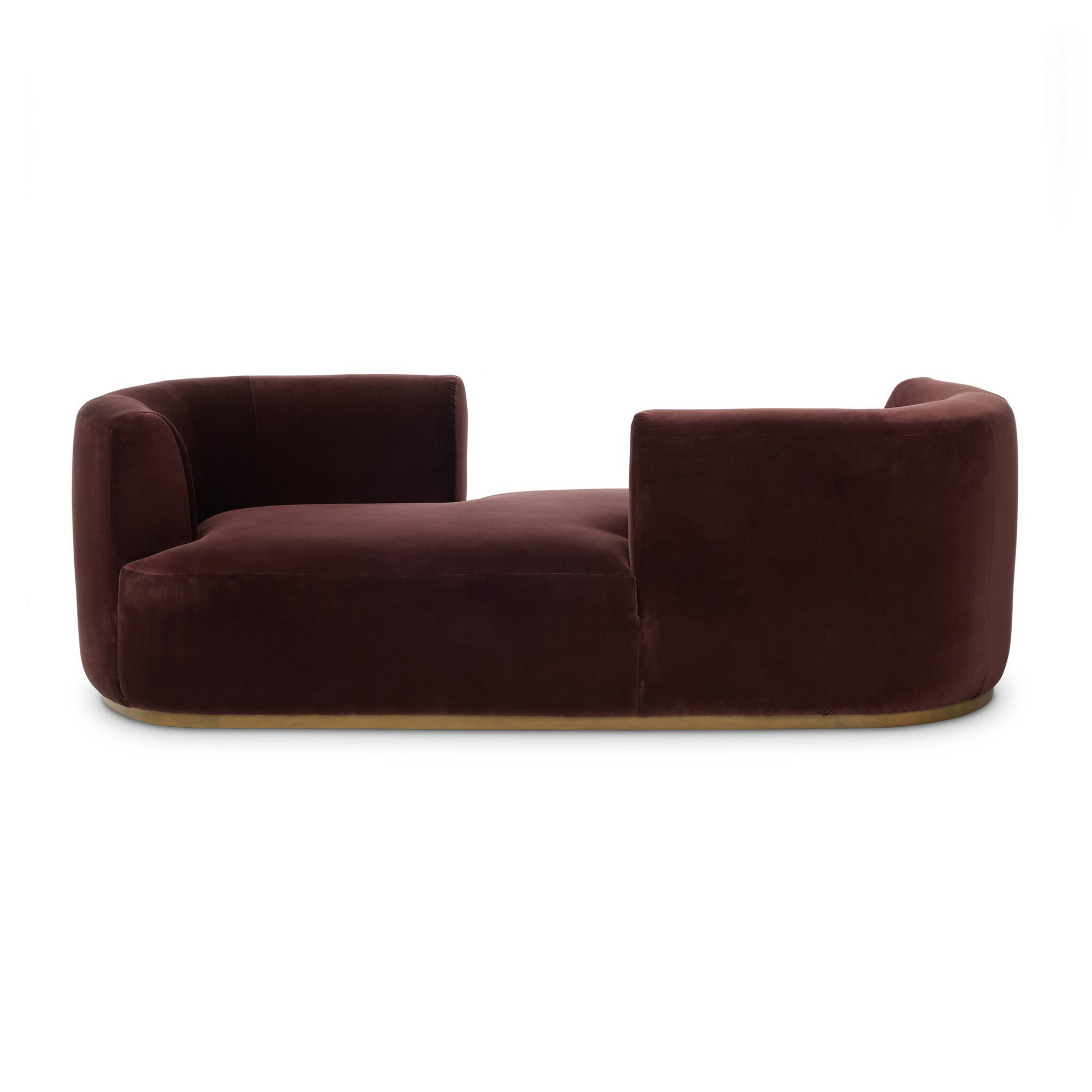 Kal Upholstered Chaise Lounge, Surrey Plum