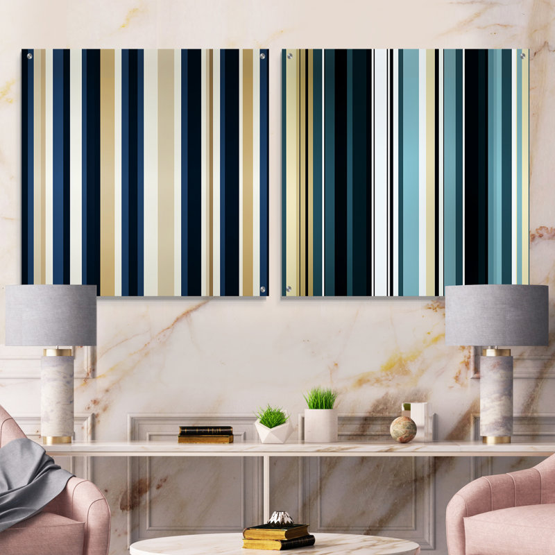 Classic Classic Beige and Blue Elegance, H 16 po x l 33 po