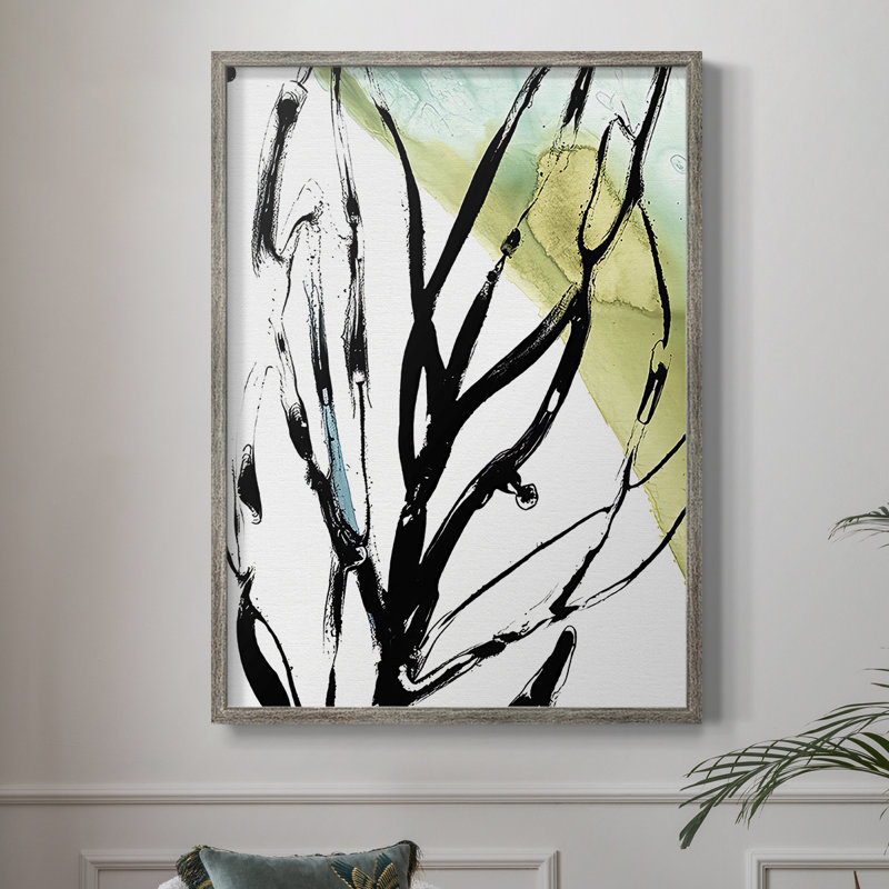 «No Deckle Tropical Moderne», reproduction encadrée en bois massif, H 11 po x l 9 po
