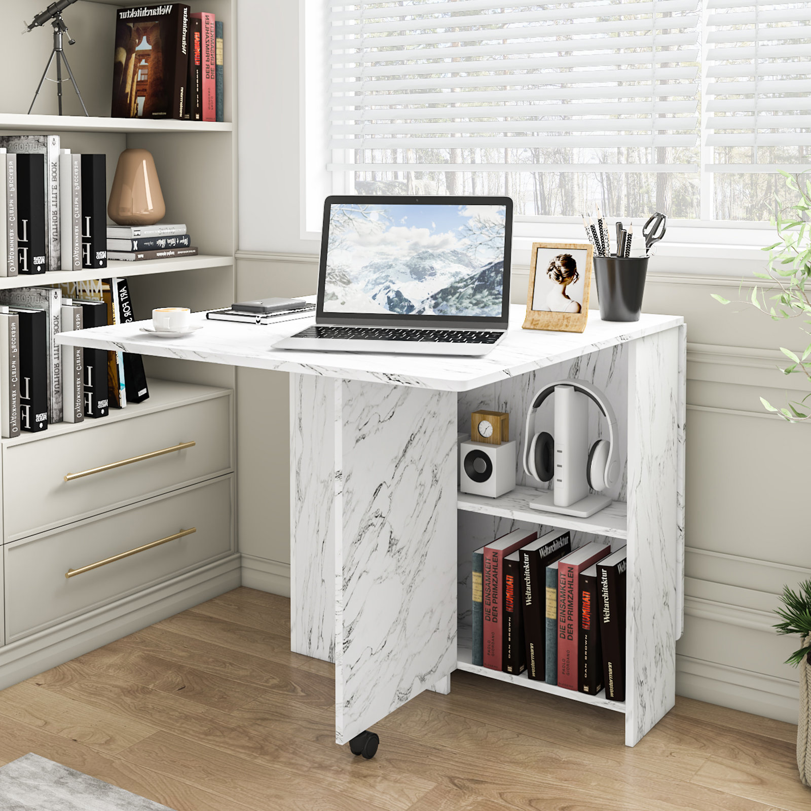 Wade Logan® Mccorkle Drop Leaf Trestle Dining Table & Reviews Wayfair