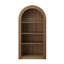 78.74" Tall Arched Bookcase, Mid Century Modern 4Tier Arched Storage Bookcase With Open Display Storage Shelf For Dining Room, Living Room,Bedroom (Brown)