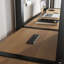Bureau lit mezzanine simple en métal avec bureau double, armoire et prise de courant-1011538070