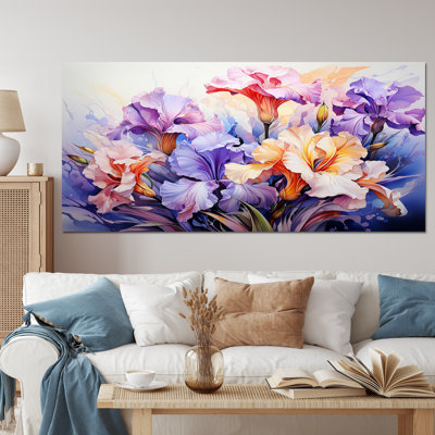 Iris, impression sur toile, impression de nature fleur de prairie