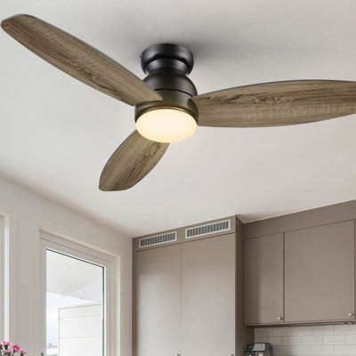 Ventilateurs de plafond encastrés intelligents à 3 pales avec lumière Alcides