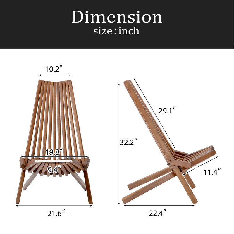 Chaise pliante en bois