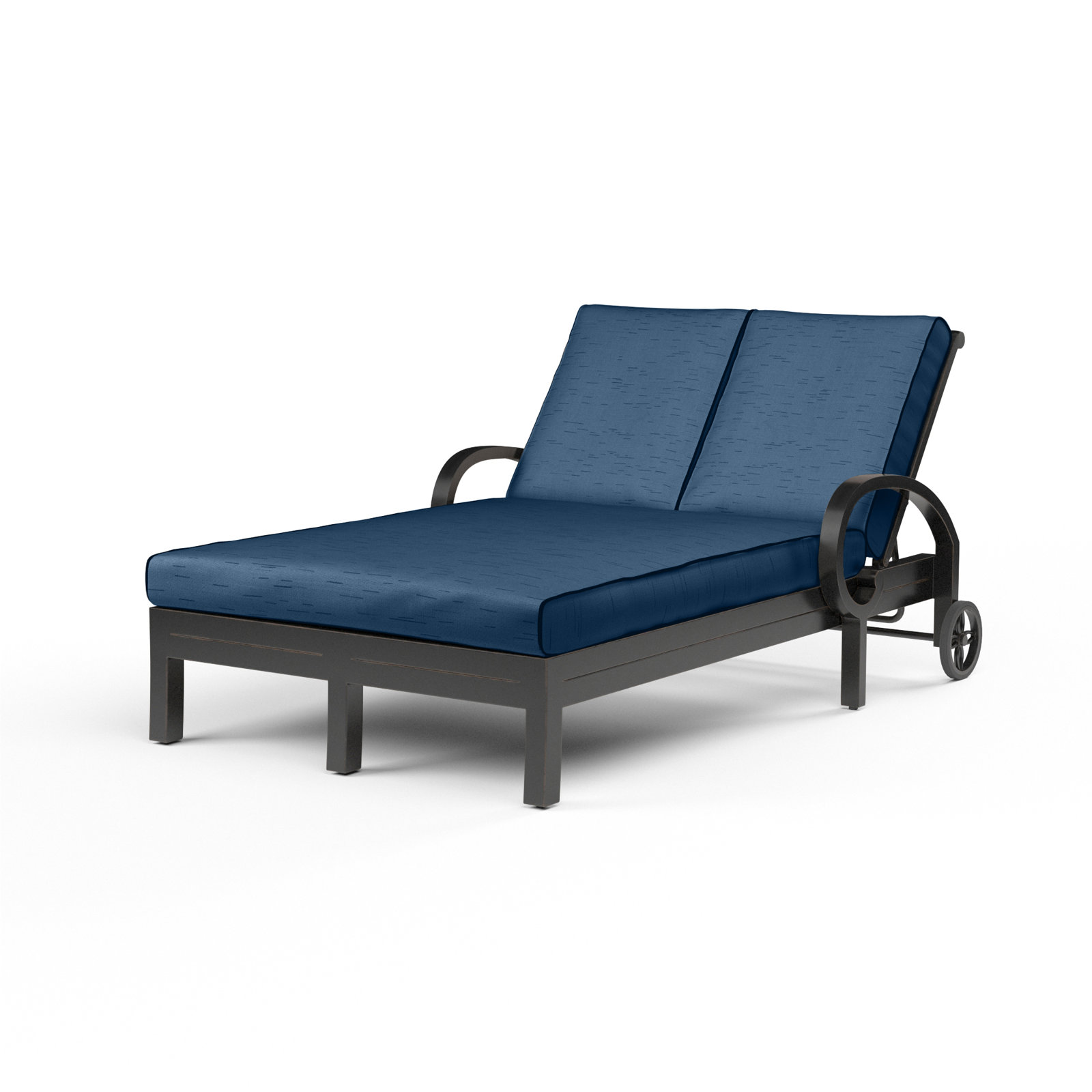 Monterey 54" Sunbrella® Patio Double Chaise Lounge, Spectrum Indigo Sunbrella®