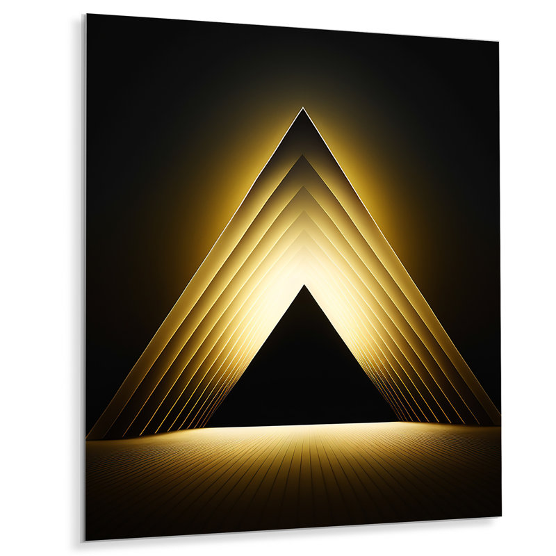 Monochromie géométrique sacrée V - impression sans cadre sur métal, H 40 po x l 30 po x P 1 po