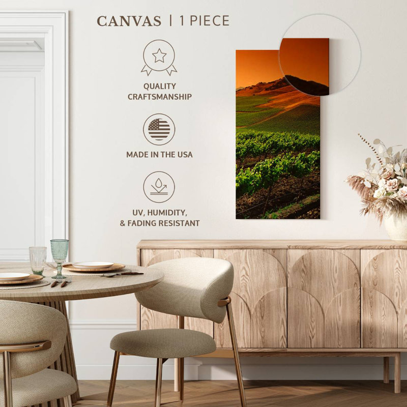 Carneros Vineyard Twilight, H 30 po x l 15 po