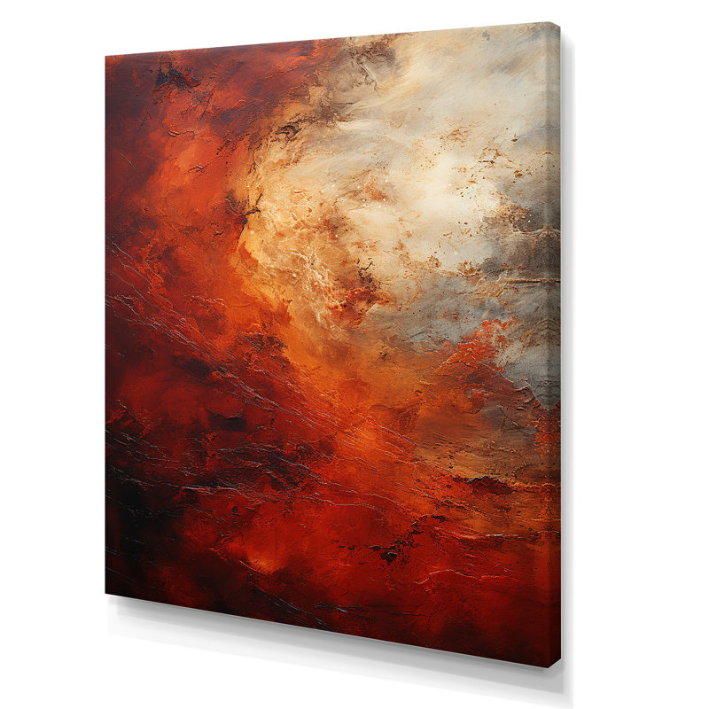 Maroon Mars Mystery Planète sur toile, Toile tendue, H 32 po x l 24 po x P 1 po