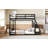 Full Bunk Bed With APP-Controlled LED Lights (7 Colors), USB Ports, Storage Shelves And 2 Drawers-486937528
