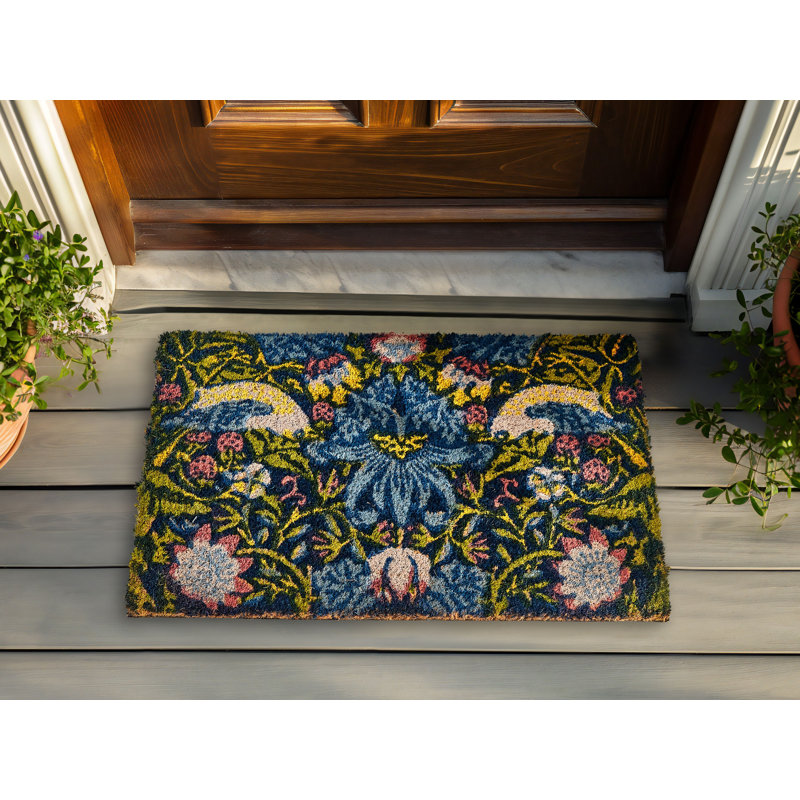 Mcdaniel Non-Slip Floral Doormat