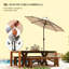 Élégant parasol de patio à 2 niveaux, métal et polyester, design moderne pour l'extérieur