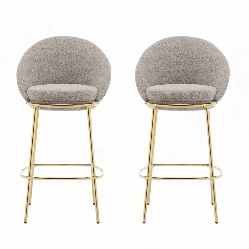 Tabouret de bar rembourré en métal