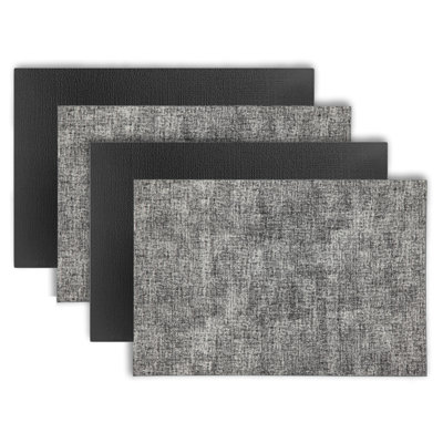 Ensemble de 4 napperons de table de salle à manger résistants à la chaleur de 12 po x 18 po pour 4 ensembles de cuisine et de salle à manger de style campagnard, bohème et moderne Facile à nettoyer, durable et élégant