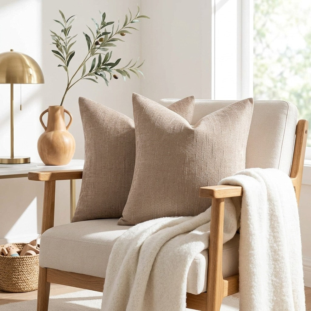 Farmhouse Pillow Covers - Irish Cream