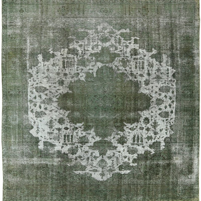 Tapis oriental vert / blanc Henri