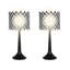 Lampe de table Crystal Lattice Radiance - noir mat et cristal transparent - ensemble de 2