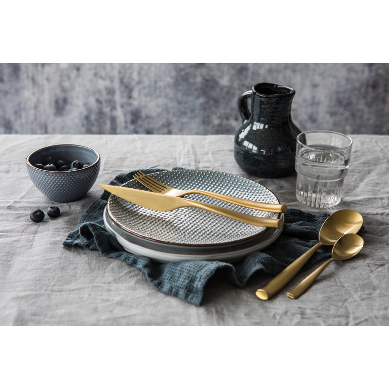 Gold Stainless Steel 20-Piece Flatware Set