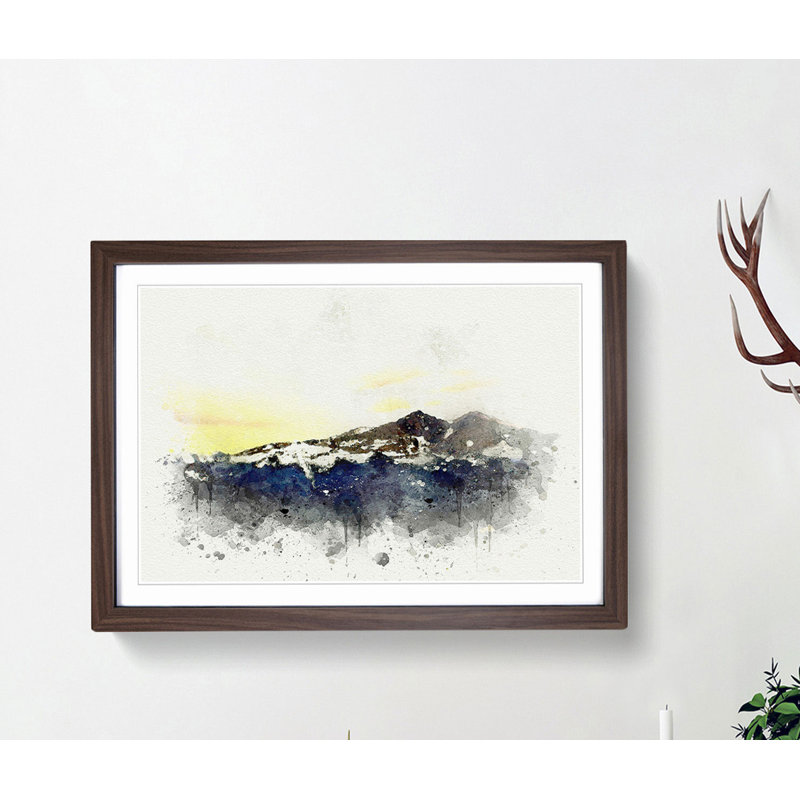 Rocky Mountains in Colorado in Abstract - Picture Frame Graphic Art Print, Walnut, 35cm H x 50cm W x 2cm D