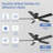 52" 5-blade Low Profile Ceiling Fans With Lights And Remote/App-1880122039