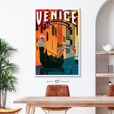 «Venice Le Serenissima», affiche rétro sur toile