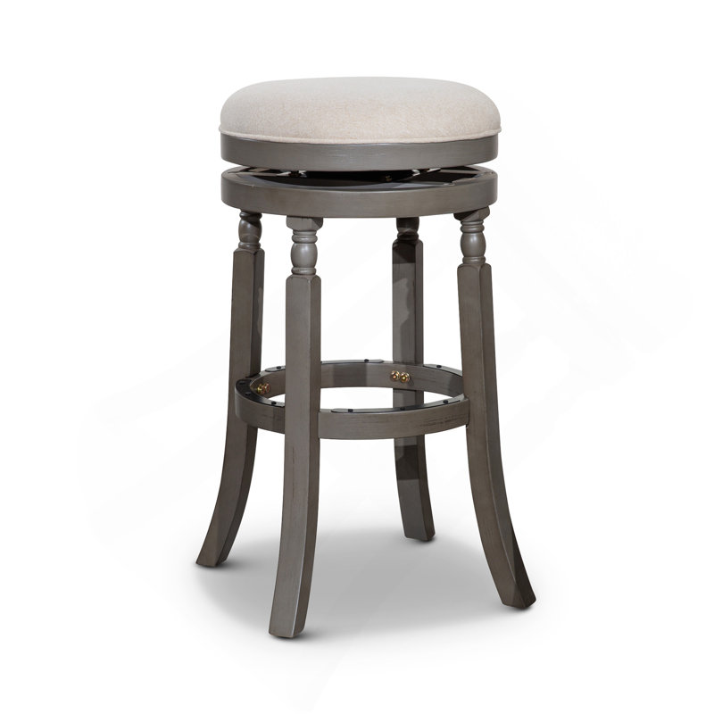 Tabouret 30 ", Siège beige / structure grise 