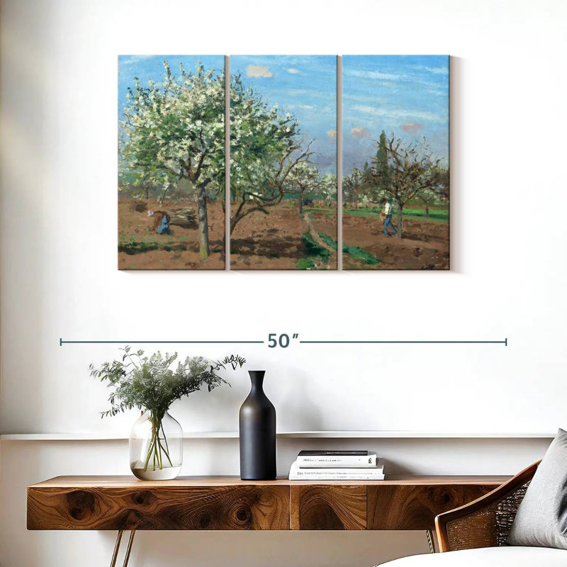 Alvord verger en fleurs Louveciennes 1872, H 24 po x l 38 po