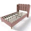 Velvet Grille-Panel Bed With Charging Station-459004538-459004539