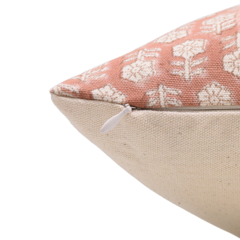 Fabdivine Handcrafted Pillow Cover Elegant Block Print Cotton Cushion for Stylish Home Décor- Tulsi Buti, 36"H x 14"W