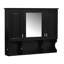 Armoire à pharmacie murale 35 po x 28 po, armoire de salle de bain moderne avec miroir, armoire à miroir avec tablettes ouvertes-882282838