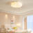 17.7'' Pumpkin Cloud Flush Mount Ceiling Light Modern LED Lamp With Remote Control Dimmable 3 Color LED Lamp For Bedroom Nursery