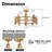 31.9" Colorful Art Glass Caged Ceiling Fan with Dimmable LED Lights and Remote Control