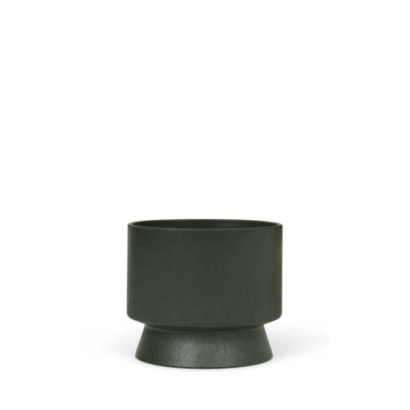 Pot à fleurs en plastique recyclé, Vert, H 5,3 po x l 5,9 po x P 5,9 po