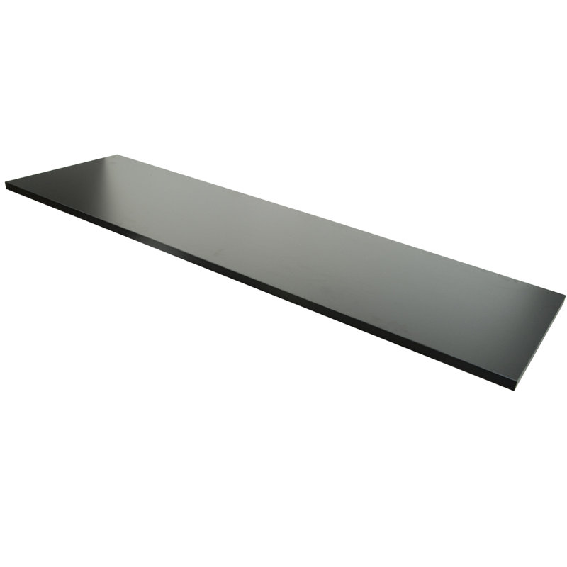 Commercial-Grade Melamine Shelf, Black, 14" D x 48" W