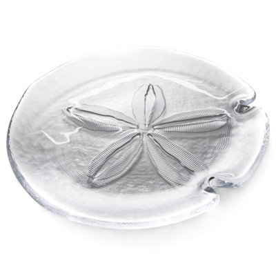 Sand Dollar Round Glass Platter