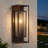 22''H Oil Rubbed Bronze Iron Seeded Glass Outdoor Wall Light with Dusk to Dawn-730227313