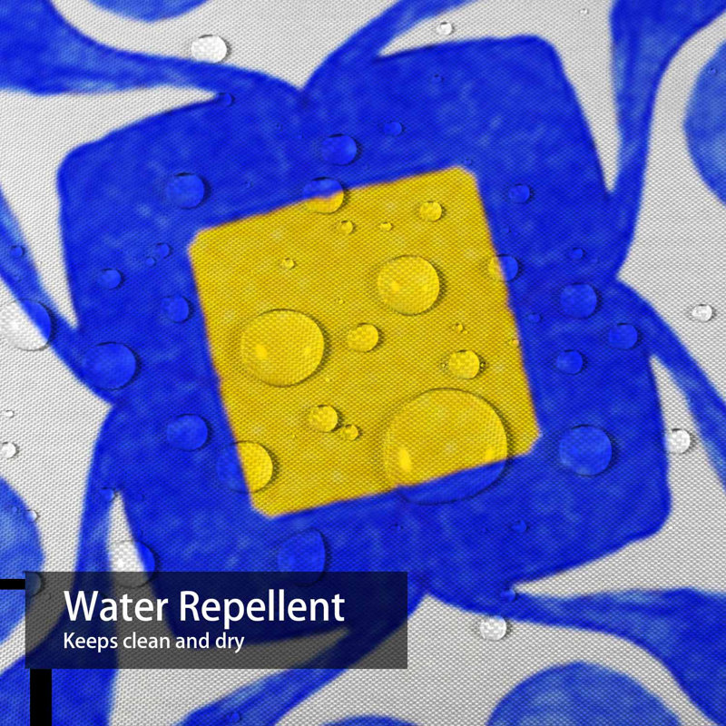 Rideau de douche Tiles Blue, L 72 po x l 78 po