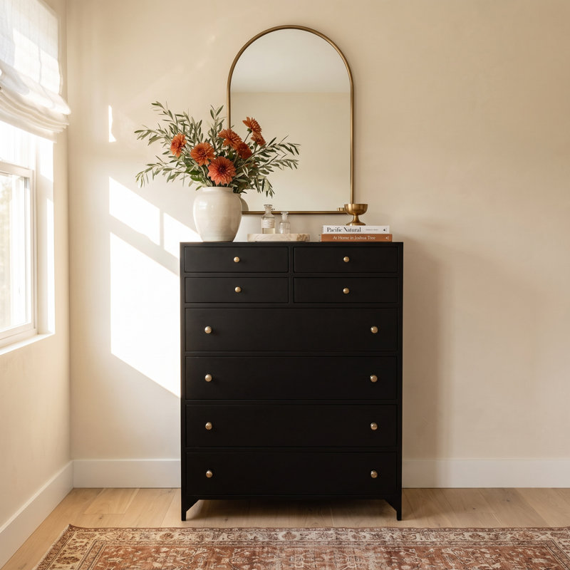 Bayline Iron 35.5'' W 8 - Drawer Dresser