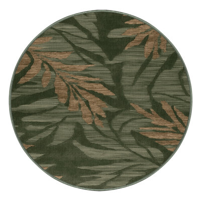 Tapis abstrait vert lavable à la machine