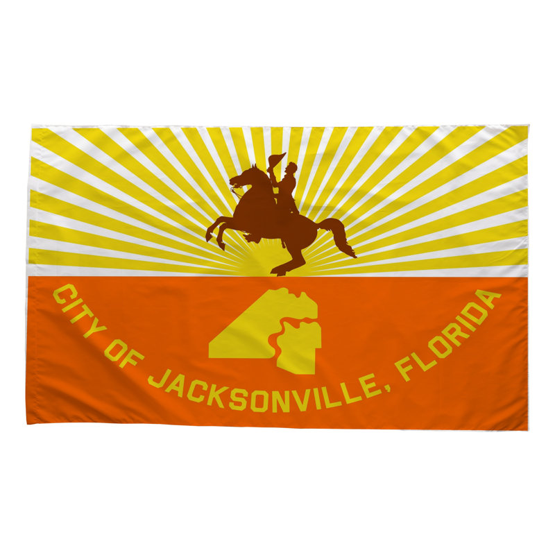 Drapeau de la ville de Jacksonville — Drapeau extérieur, 24" H x 36" W