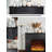 French retro decorative electric fireplace with simulated flames-351878160-351878166