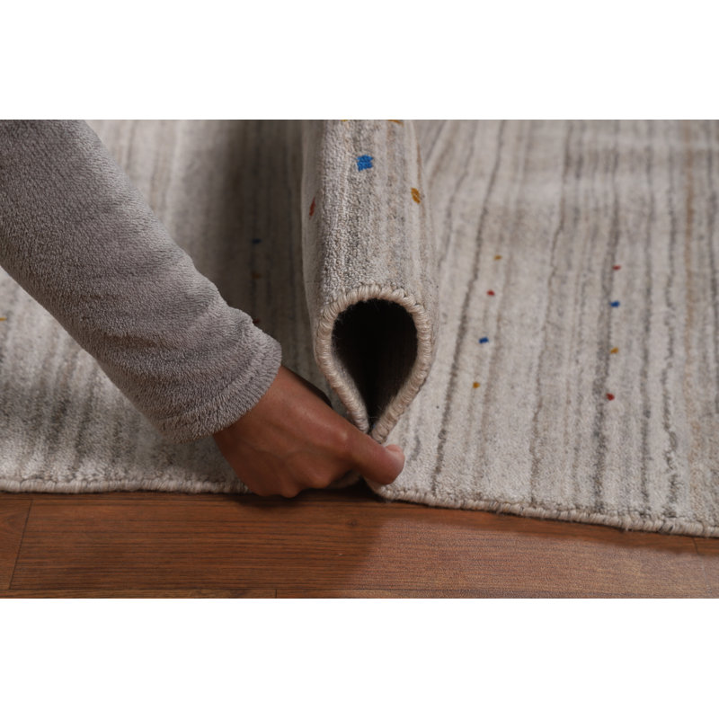 Striped Gabbeh Oriental Area Rug