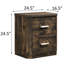 Bedroom 2 Rustic Walnut Nightstand - Stylish Storage Solution Brown Keep Your Tidy And Organized