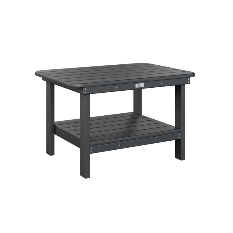 Berlin Gardens Natural Seashell Rectangle Coffee Table, Black