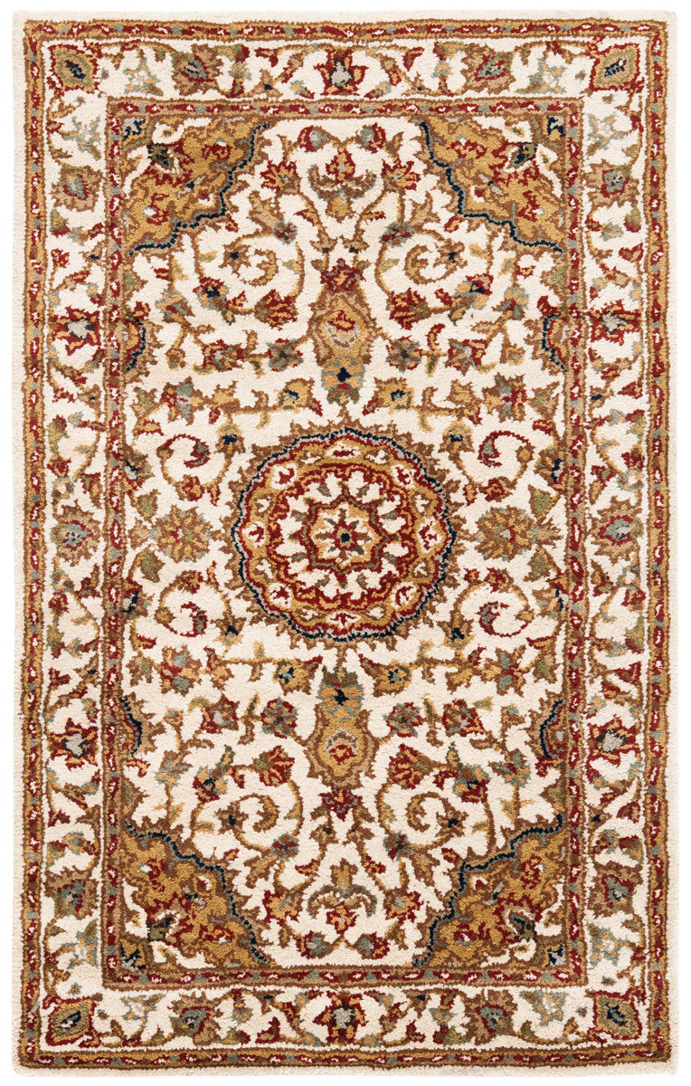 Charlton Home Tosca Hand-Tufted Wool Ivory/Ivory Area Rug - Wayfair Canada