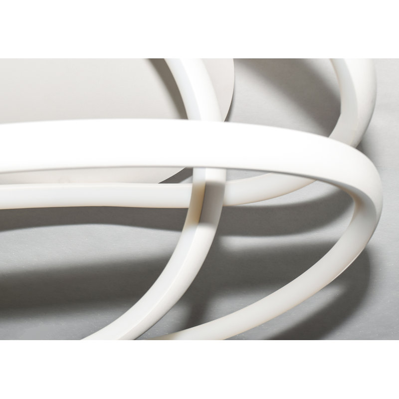 1 - Light 24.5" Unique/Statement Geometric LED Flush Mount