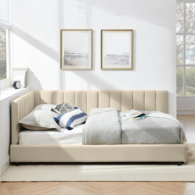 Upholstered Daybed, Beige