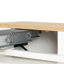 Table de salle à manger extensible avec 3 rallonges amovibles, table mobile pour îlot roulant avec prise de courant, armoire avec rangement-789013968